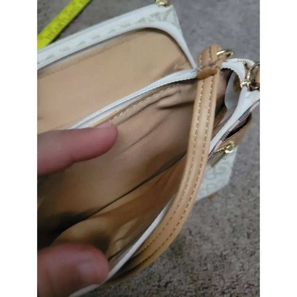 GIANI BERNINI Block Signature Dasher Crossbody Bag - Ivory/Taupe